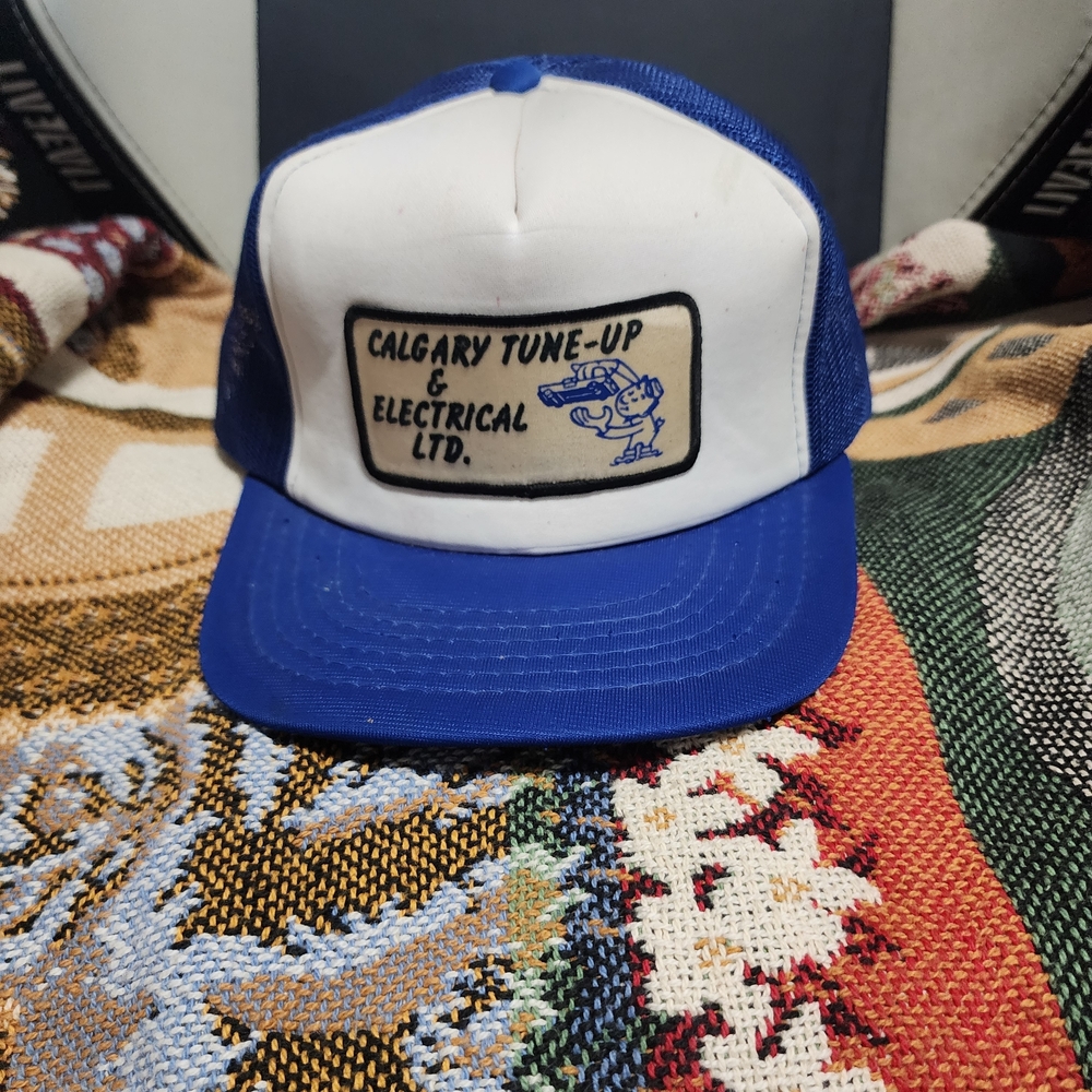 Blue and White Trucker Hat